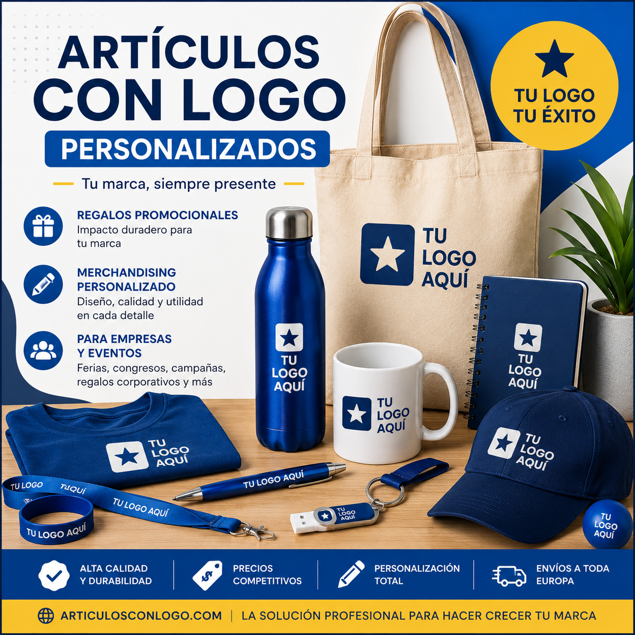 artículos con logo personalizados