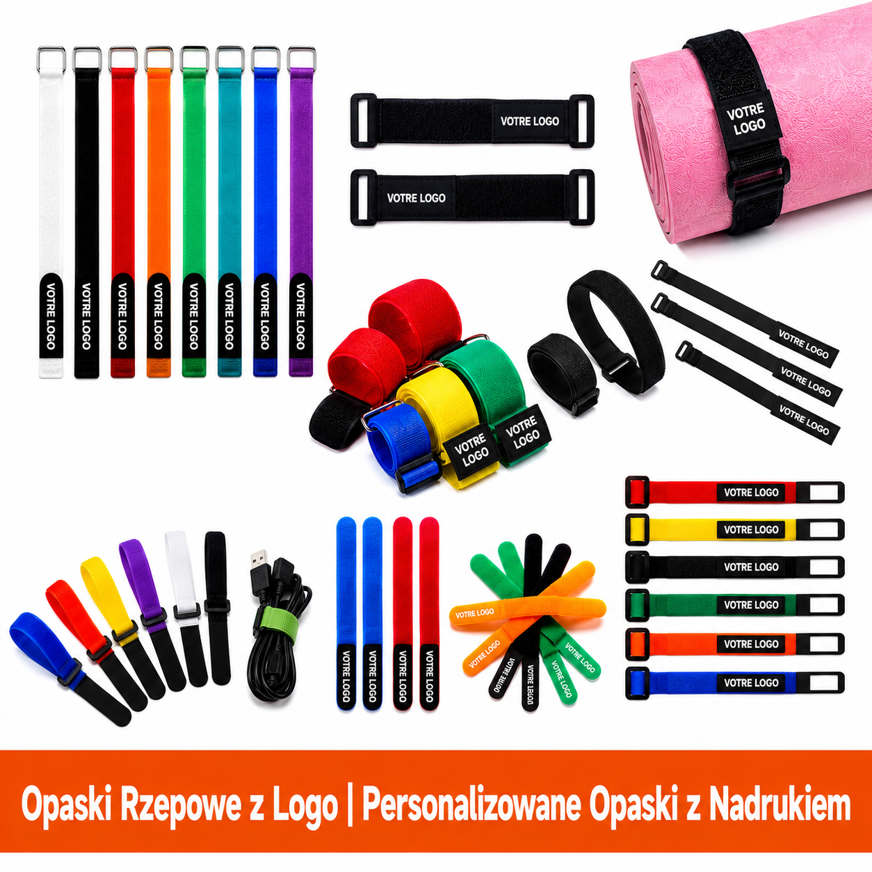 Opaski Rzepowe z Logo | Personalizowane Opaski z Nadrukiem - Opaskirzepowe.com